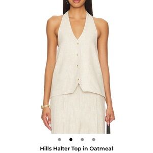 Lioness Oatmeal Halter Top and mini skirt set